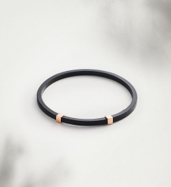 Braçalet or rosa i cautxú Dauet