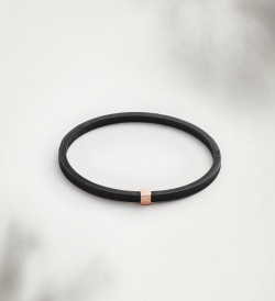 Braçalet or rosa i cautxú Dauet