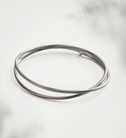 Pulsera oro y titanio Pinassa para hombre