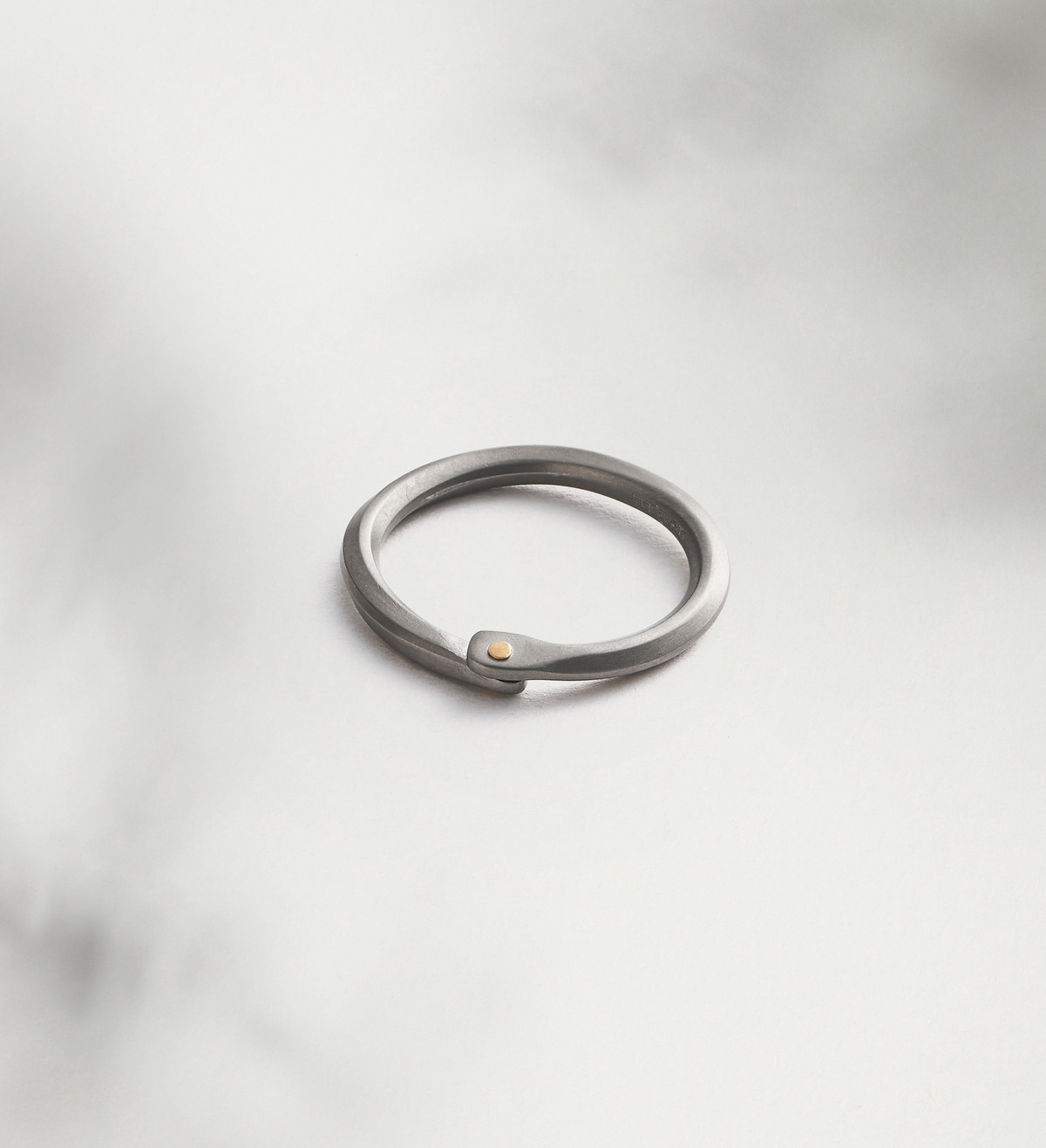 Anillo oro y titanio Pinassa para hombre