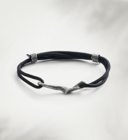 Brazalete plata Romaní con cordón