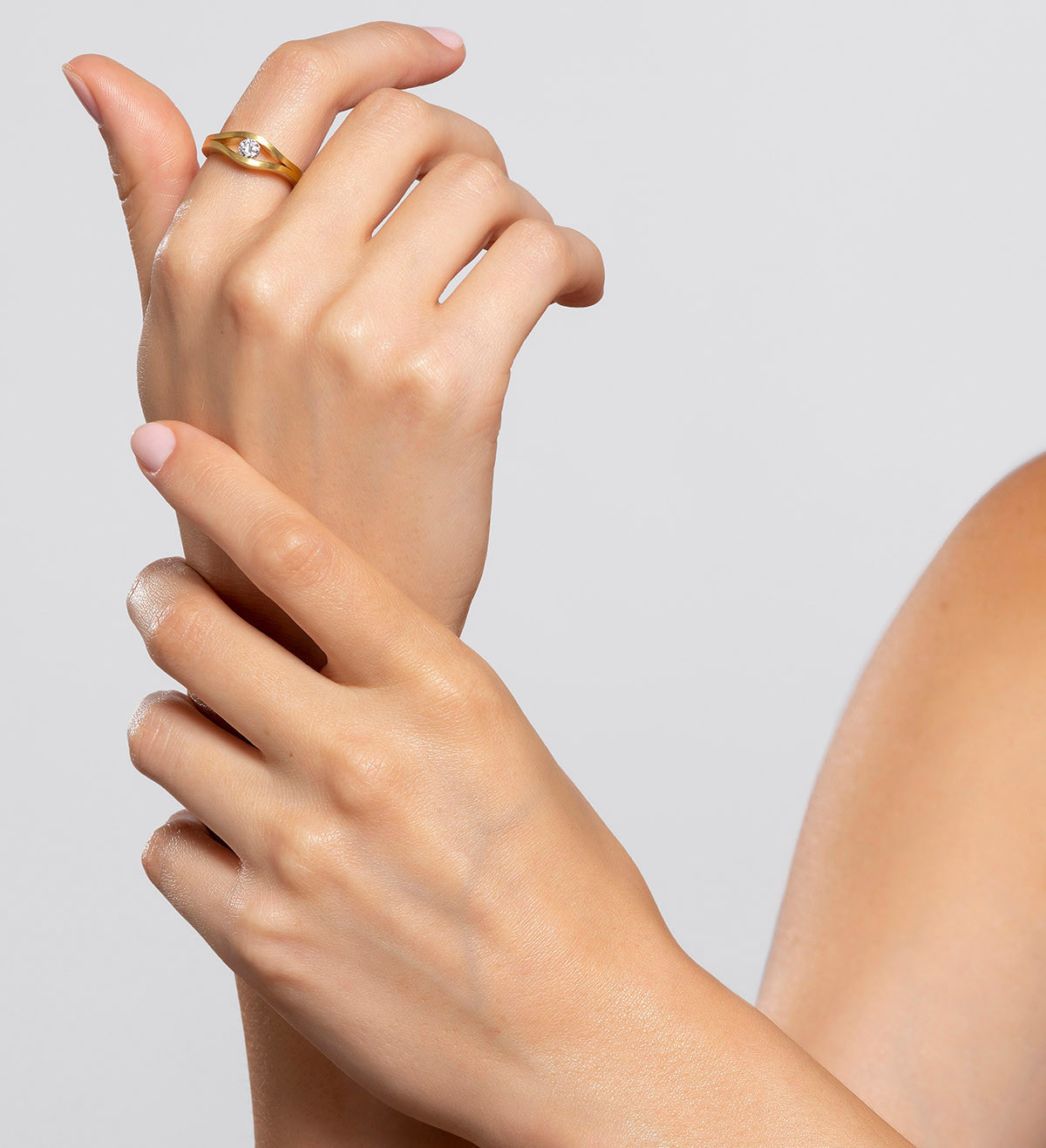 Solitario oro con diamante 0,51ct VVS1 F