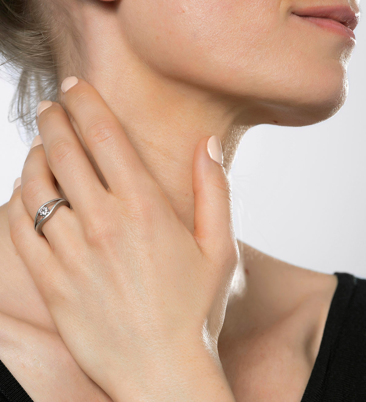 Solitario oro blanco con diamante 0,51cts VVS1 F