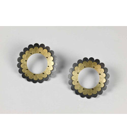 Pendientes plata y oro Puntes