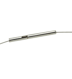 Cable plata 1 fil de 45 cm doble clip