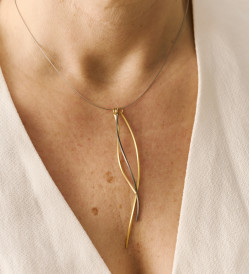 18k gold and titanium pendant Pinassa 83mm