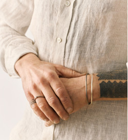 Pulsera oro y plata Pinassa para hombre
