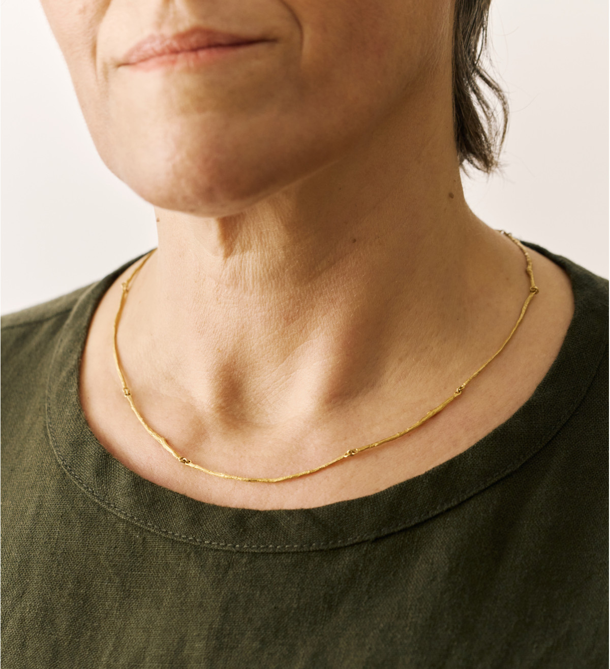 Collar oro 18q Romaní 9 piezas 45cm