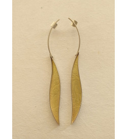 Arracades or i plata Flama 9,5cm