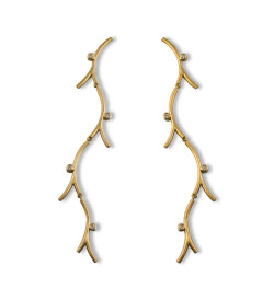 18k gold Kyoto earrings with diamonds 0,12ct