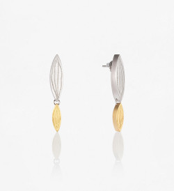 18k gold and silver earrings Blat 45mm