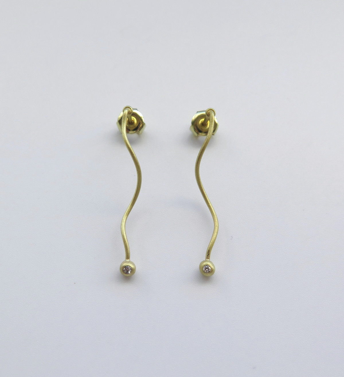 Arracades or i diamants 0,03ct