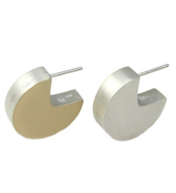 18k gold and silver earrings Blocs