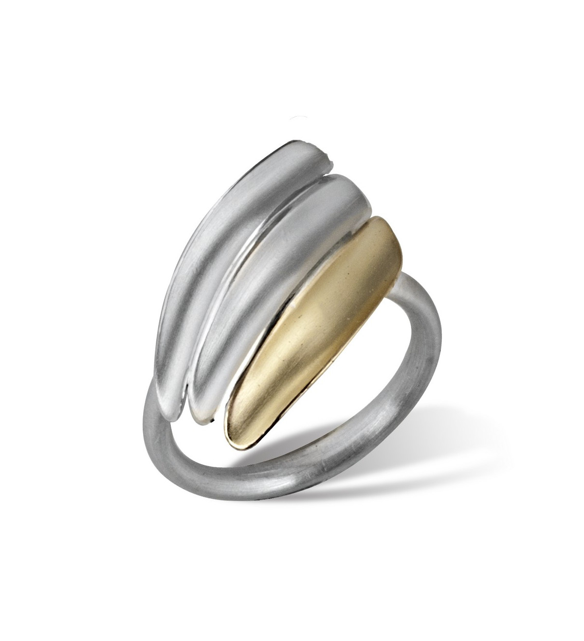 Anillo oro y plata Volta 22mm