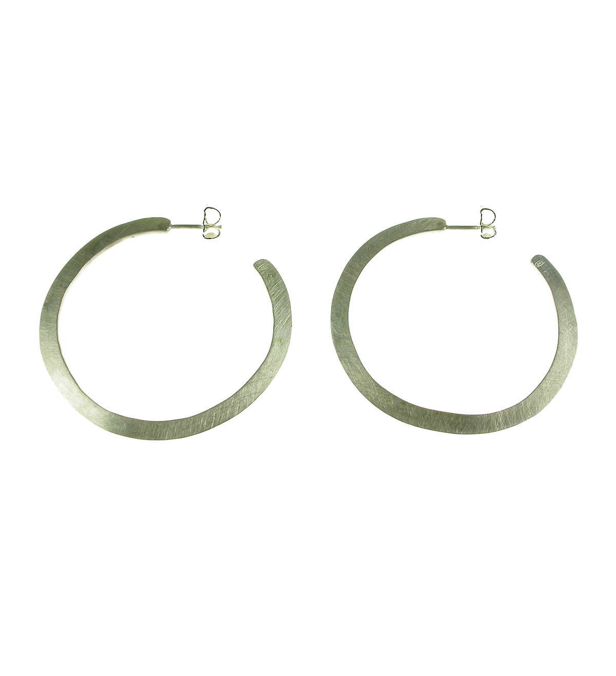 Silver earrings Masai 50mm