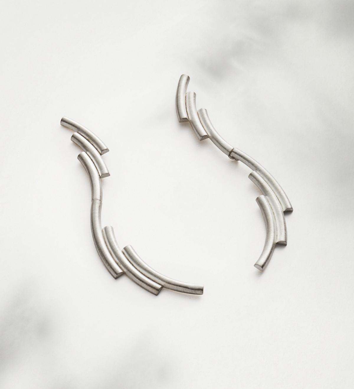 Silver Flux earrings 80mm