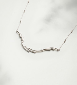 Silver necklace Flux 45cm