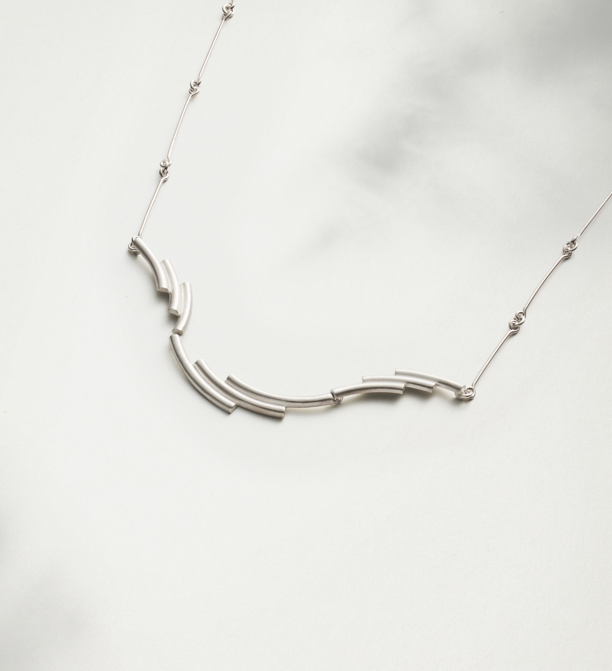 Silver necklace Flux 45cm