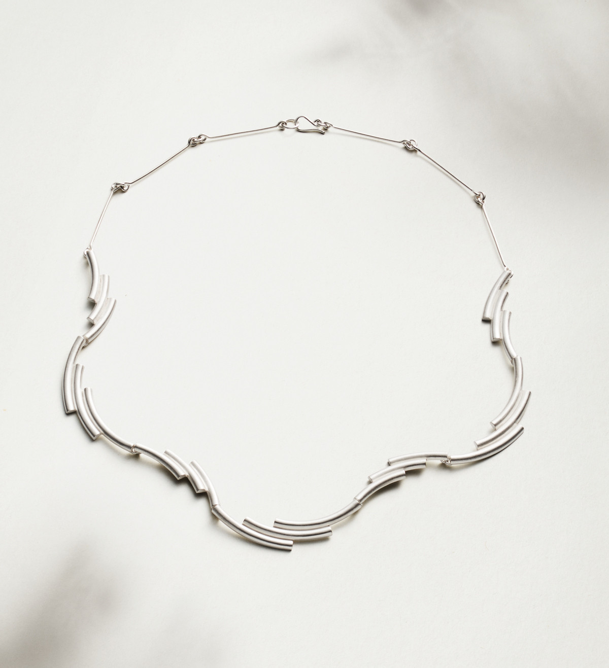 Silver necklace Flux 50cm
