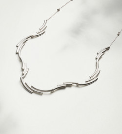 Silver necklace Flux 50cm