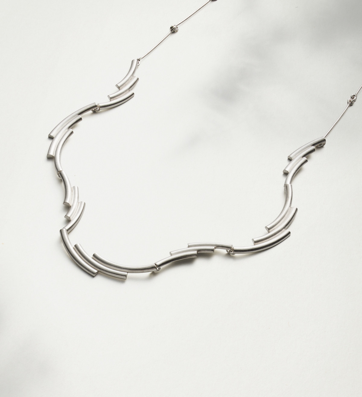 Silver necklace Flux 50cm