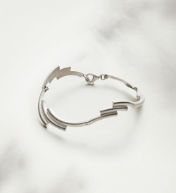 Brazalete plata Flux 18cm