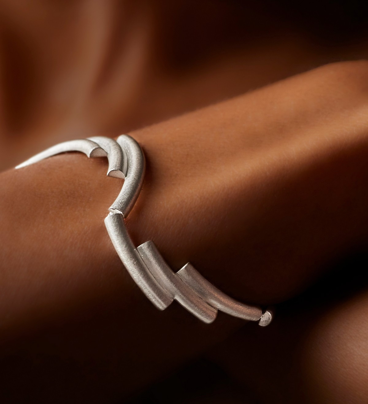 Brazalete plata Flux 18cm