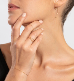 18k gold ring Mini 1 round