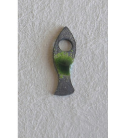 Enameled silver pendant Peixos 18mm