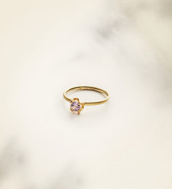 Anillo oro con zafiro lila Wennick-Lefèvre 0,32 ct
