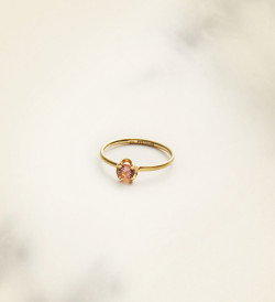 Anillo oro con zafiro naranjaWennick-Lefèvre 0,32 ct