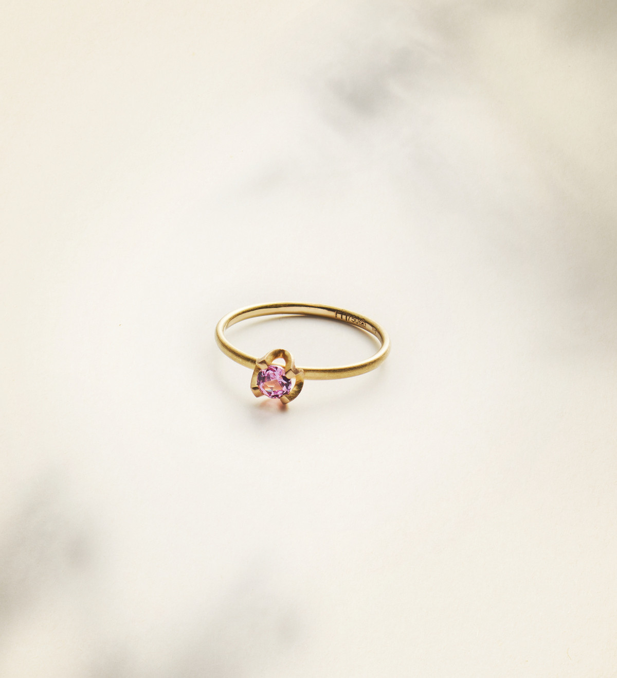Anillo oro con zafiro rosa Wennick-Lefèvre 0,32 ct