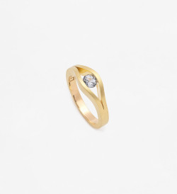 Solitario oro y zafiro azul Wennick-Lefèvre 0,36ct