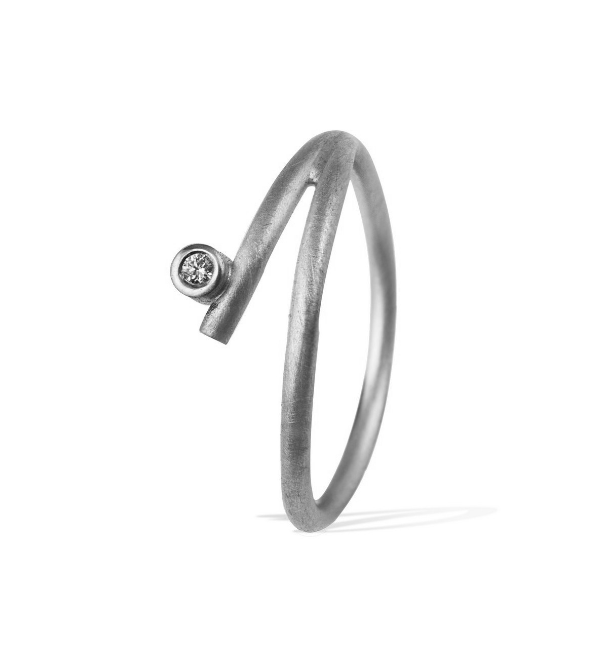 Anell Kyoto or blanc i diamant