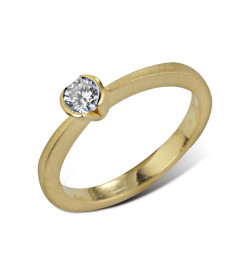 Solitari or groc amb diamant de 0.25qt