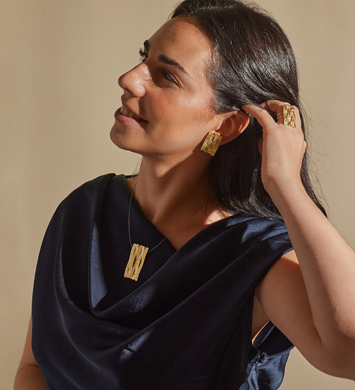 Anell Oceà en or i diamants (0,125 ct)