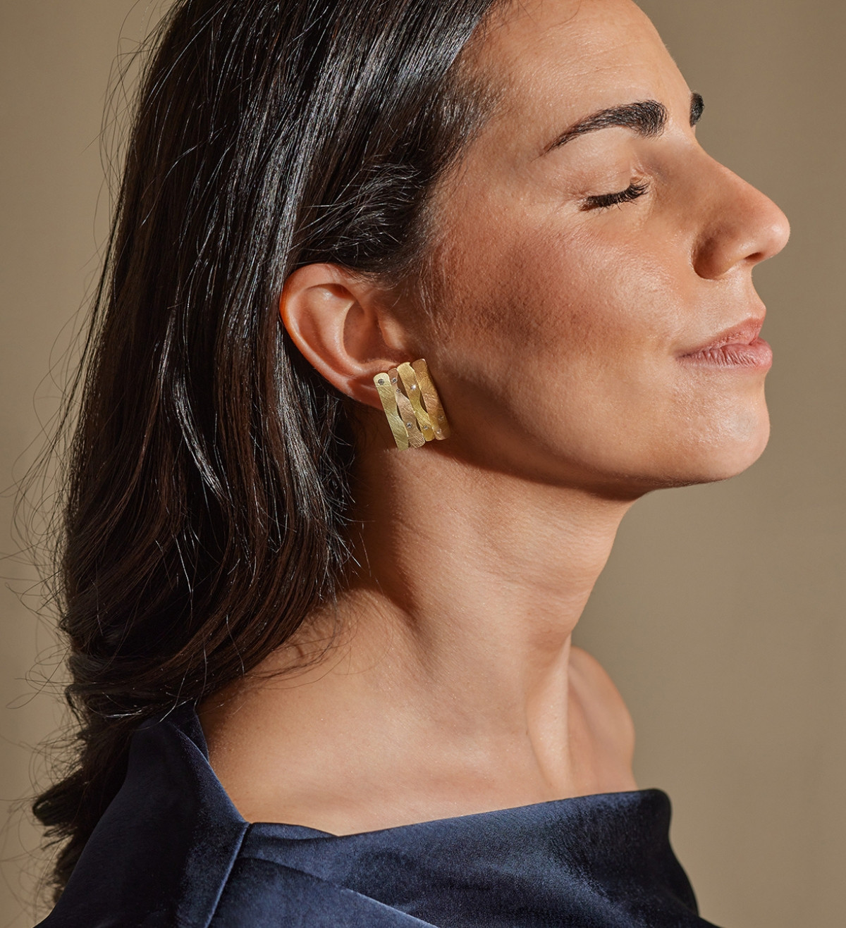 Pendientes Oceà en oro y diamantes (0,25 ct)