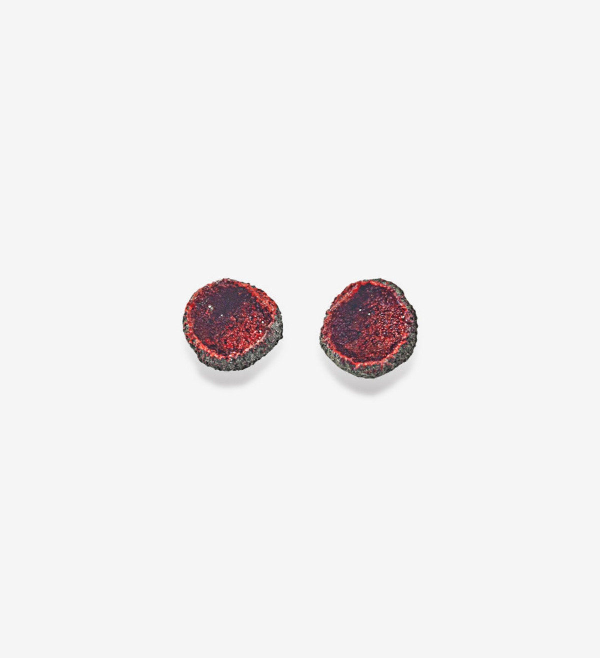 Pendientes plata y pintura acrílica Nius 10mm