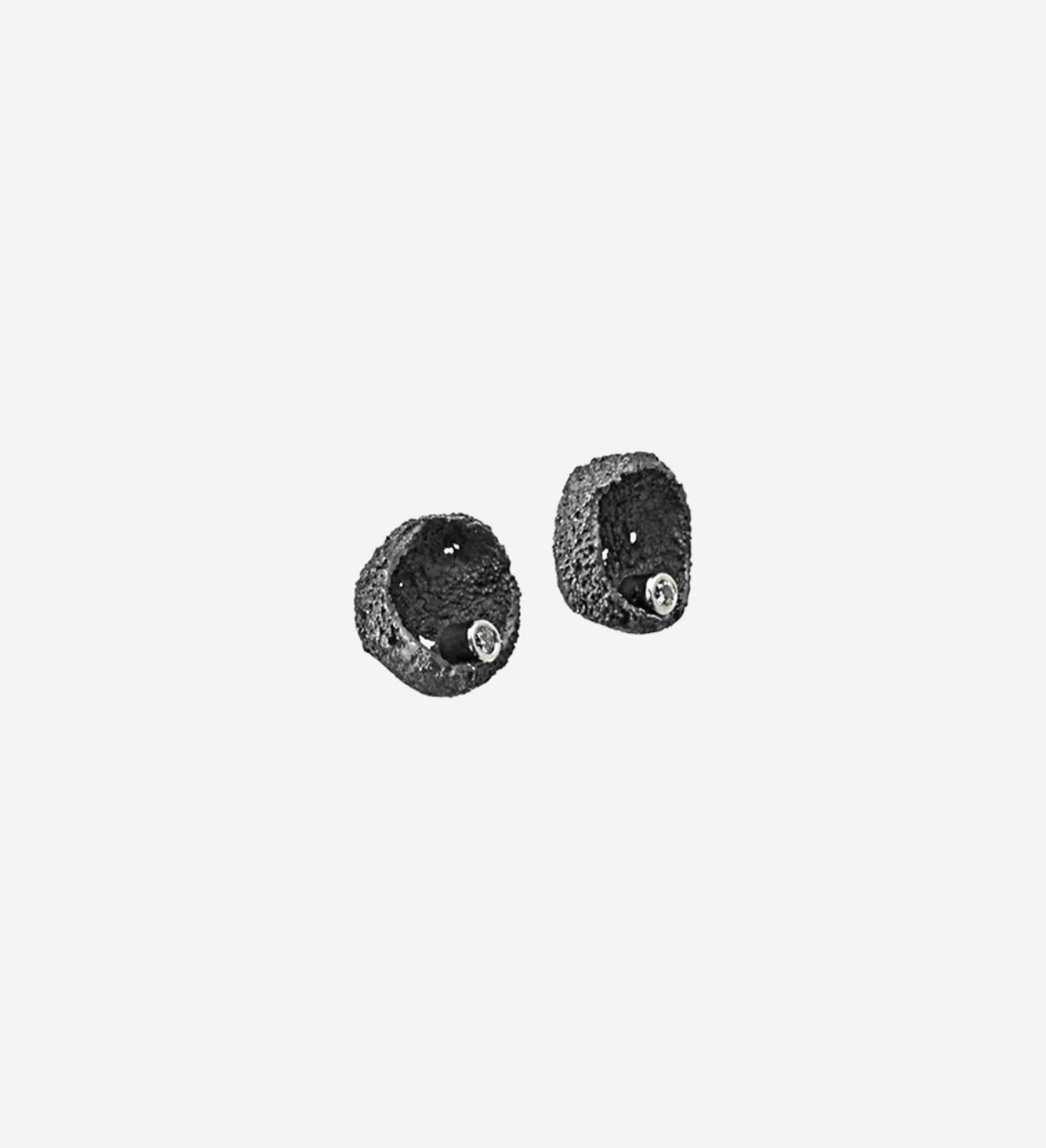 Pendientes plata Nius 10mm con diamantes 0,050 ct