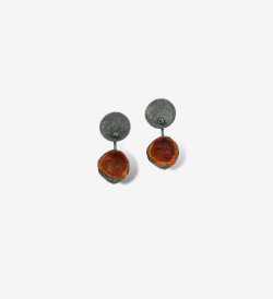 Pendientes plata y pintura acrílica Nius 20mm