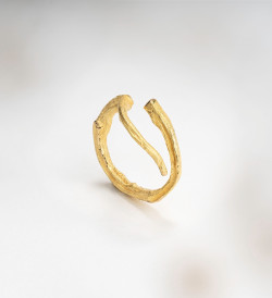 Anillo oro Romaní cruzado