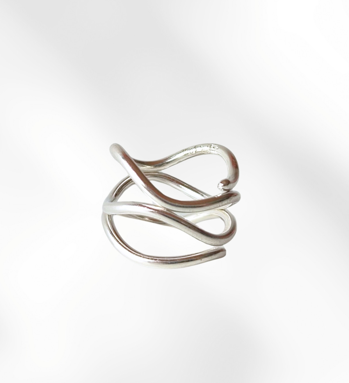 Anell plata Calder 3 voltes