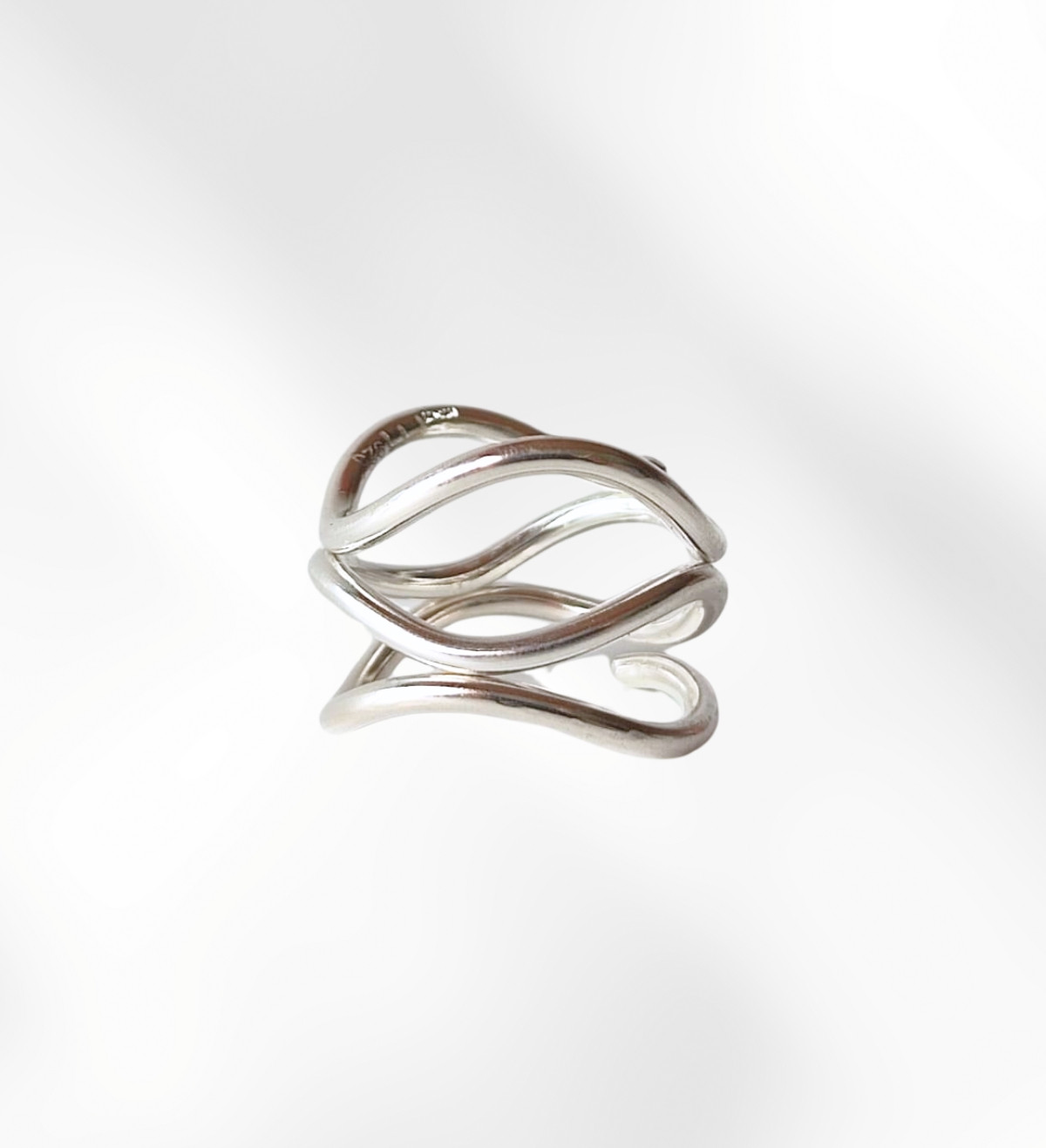 Anell plata Calder 3 voltes