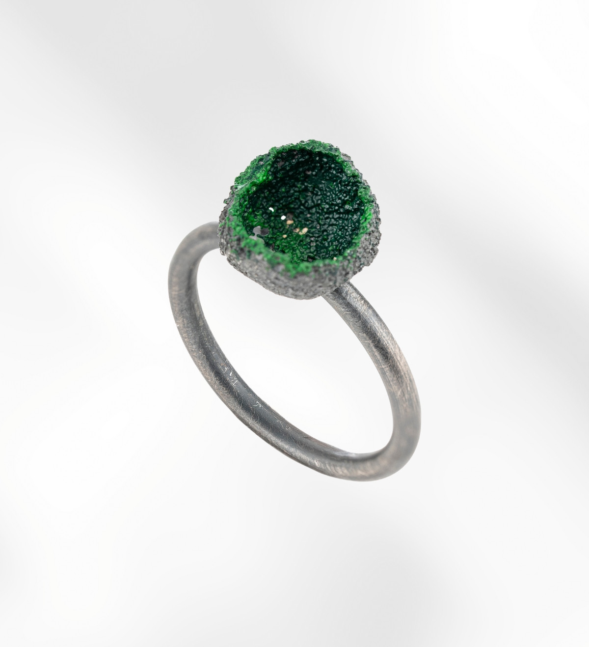 Anillo plata y pintura acrílica Nius 10mm