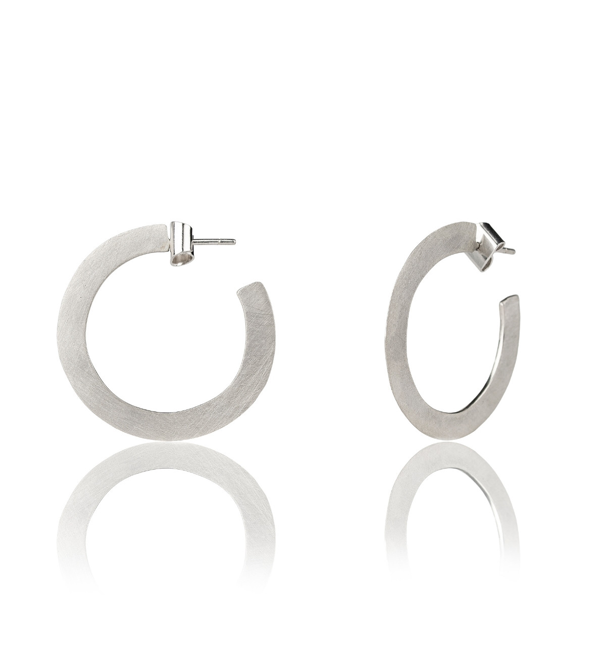 Silver earrings Masai 33mm