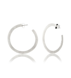 Silver earrings Masai 50mm