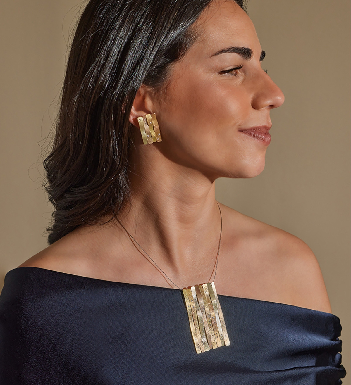 Pendientes Oceà en oro y diamantes (0,25 ct)