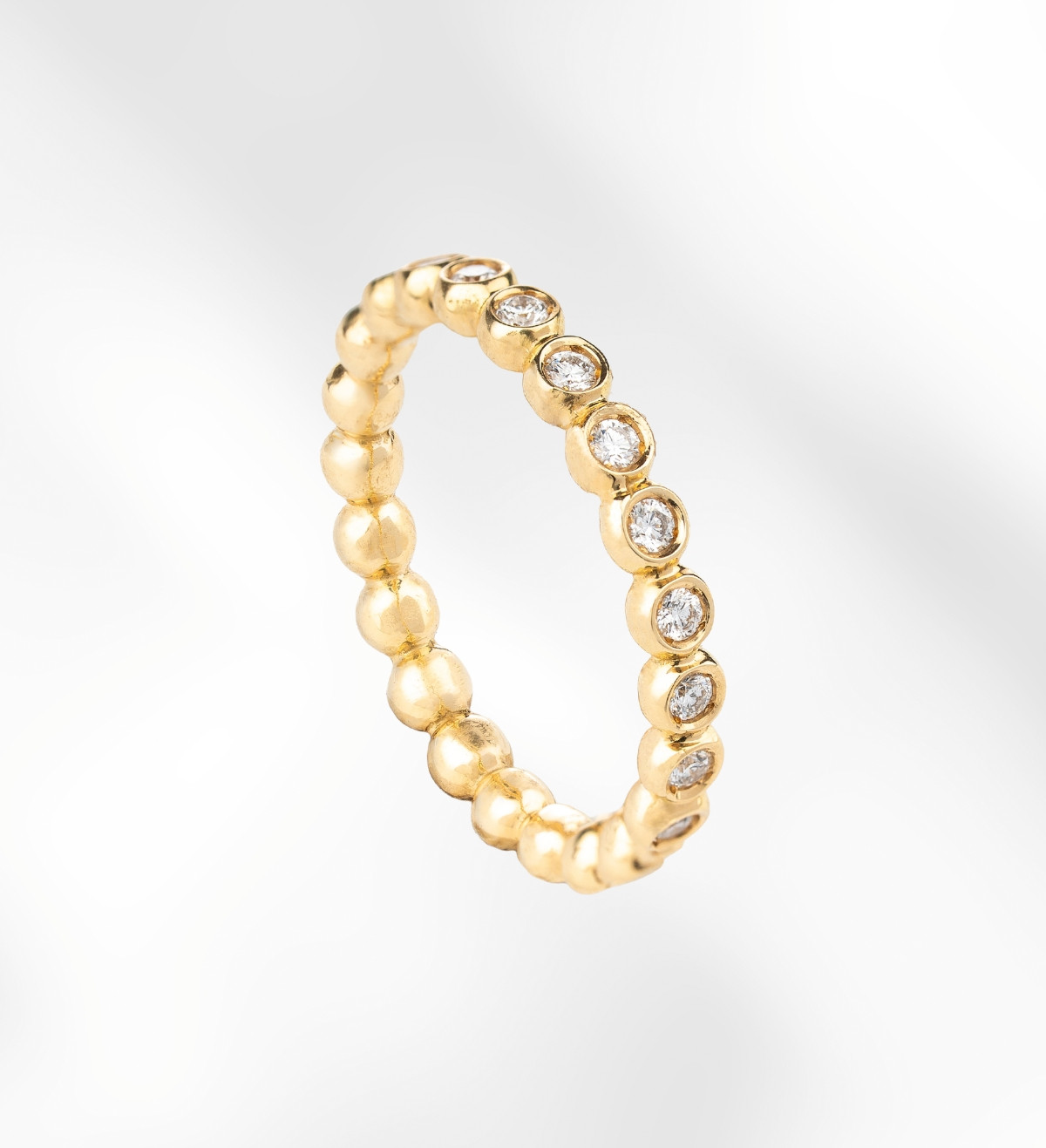 18k yellow gold ring with diamonds 0.55ct