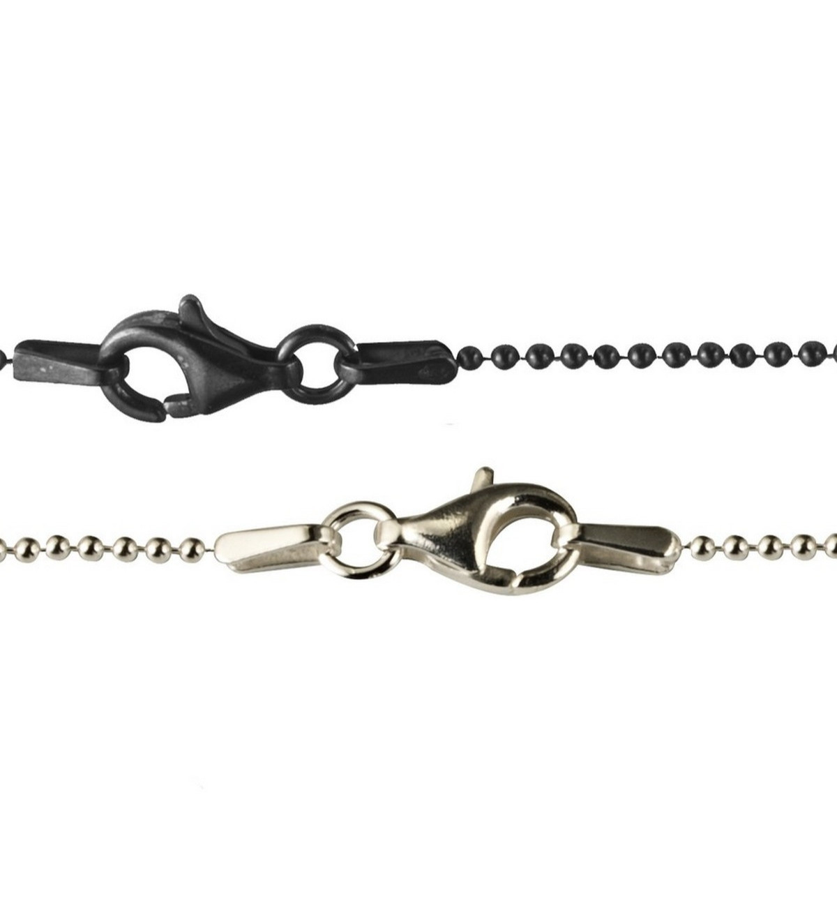 Cadena de plata Boletes de 45cm