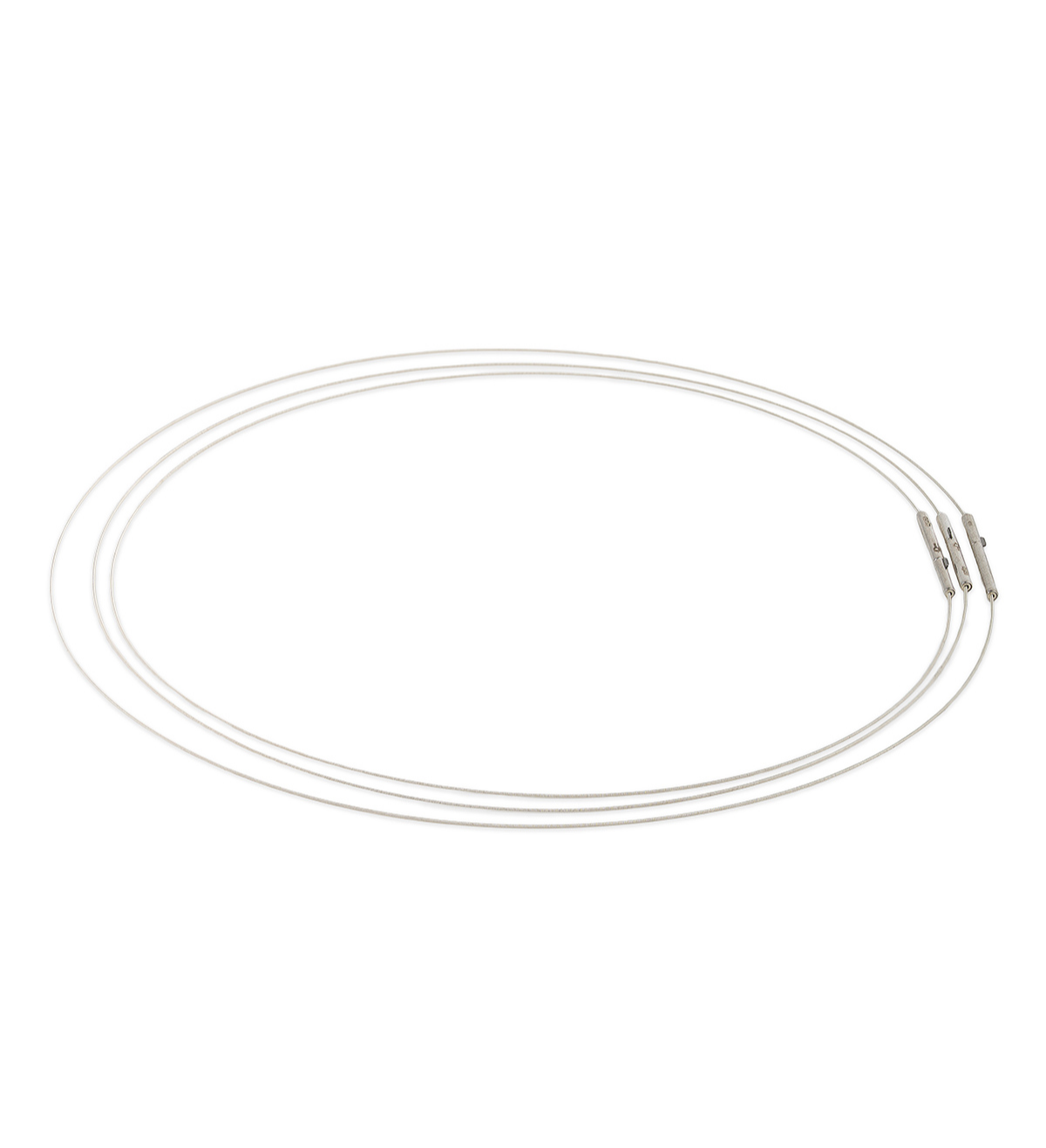 Cable plata 42 cm doble clip